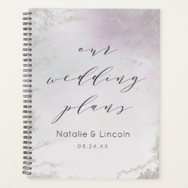 Ombre Licht Paars Zilver Folie Mat Glazuur Bruilof Planner