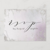 Ombre Licht Paarse Bruiloft Maaltijd Keuze RSVP Briefkaart (Voorkant)