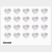 Ombre licht Paarse zilveren folie bruiloft dank u Hart Sticker (Vel)