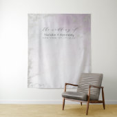 Ombre licht paarse zilveren fotocabine achtergrond wandkleed (In situ)