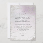 Ombre Light Paars Silver Foil Frosted Wedding Kaart (Voorkant)