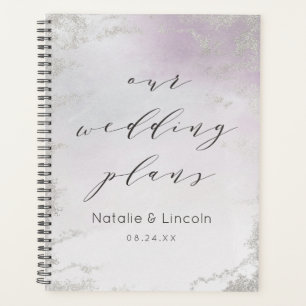 Ombre Light Paars Silver Foil Frosted Wedding Planner