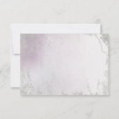 Ombre Light Paars Silver Foil Frosted Wedding RSVP Kaartje (Achterkant)