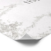 Ombre Light Paars Silver Wedding Welcome Sign Poster (Hoek)