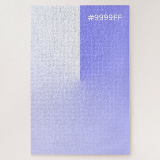 Ombre Lila en Witte Gradiënt Moeilijk Legpuzzel (Verticaal)