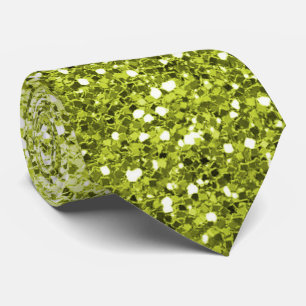 Ombre Lime Green Glitter Sparkle Luxury Stropdas