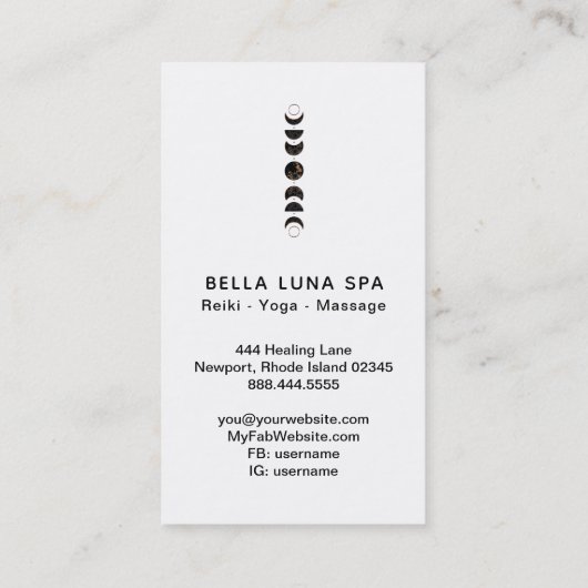 *~* Ombre Lunar Cosmic Moon Phases Universe Shaman Visitekaartje (Achterkant)