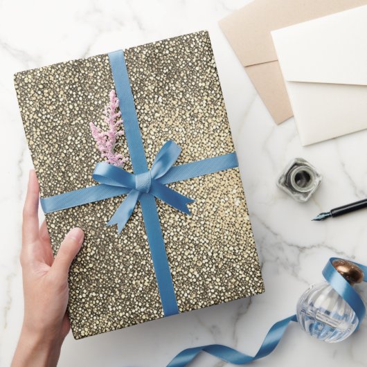 Ombre Luxe Gouden Zand Sparkling Glitter Gradient Cadeaupapier (Geschenken)