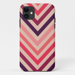 Ombre Magenta Chevron Stripes iPhone 5 Hoesje