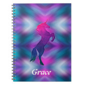 Ombre Magical Unicorn Personalized Notitieboek (Voorkant)