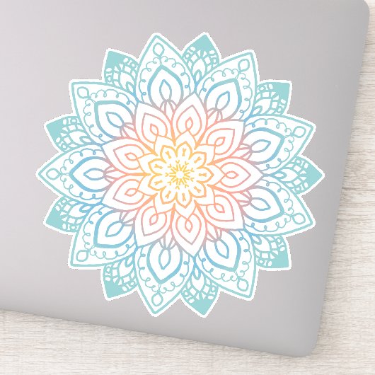Ombré mandala sticker (Detail)