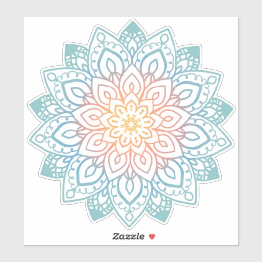 Ombré mandala sticker (Vel)