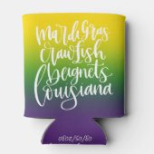 Ombre Mardi Gras Party Keepsake Blikjeskoeler (Achterkant)