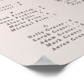Ombre Mauve Alfabetical Wedding Seating Chart Poster (Hoek)