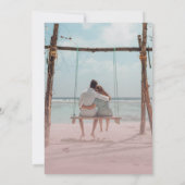 Ombre Mauve & Ivory Wedding Invitation met foto Kaart (Achterkant)