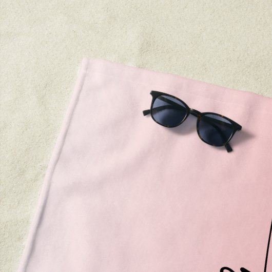 Ombré Meisje-voor-de-feestavond Strandhanddoek Strandlaken (In situ)