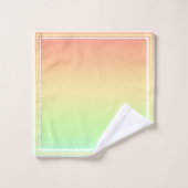 Ombre mengt perzik, Blauwgroen, groen geel handdoe Bad Handdoek (Wasdoekje)