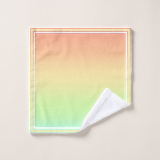 Ombre mengt perzik, Blauwgroen, groen geel handdoe Bad Handdoek (Wasdoekje)