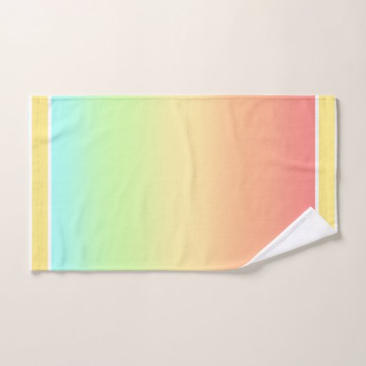 Ombre mengt perzik, Blauwgroen, groen geel handdoe Bad Handdoek (Handdoek)