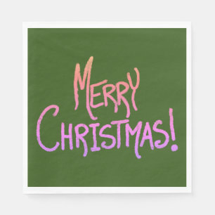Ombré Merry Christmas Napkins' Servet