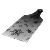 Ombre met sneeuwvlokken glazen snijplank peddel (Hoek)