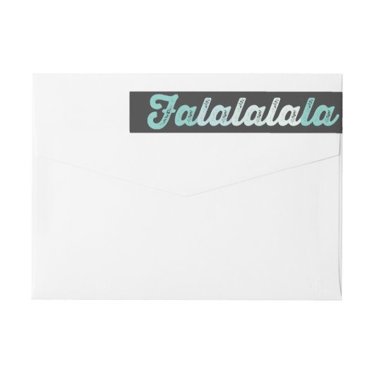 Ombre Mint Falalalala Bold Script Modern Holiday (Achterkant)