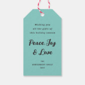 Ombre Mint Falalalala Bold Script Modern Holiday Cadeaulabel (Achterkant)