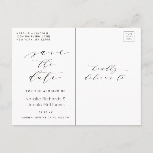 Ombre Mint Green Frosted Gold Folie Bewaar de datu Aankondigingskaart (Achterkant)