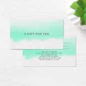 Ombre Mint Waterverf Minimalist Luxury Gift Kaart (Bureau)