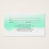 Ombre Mint Waterverf Minimalist Luxury Gift Kaart (Achterkant)