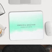 Ombre Mint Waterverf Minimalistisch Bedrijf Muismat