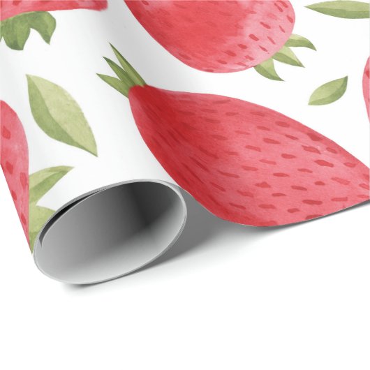 Ombre Monogram + aardbeien Rood & Groen + Roze Cadeaupapier (Rol Hoek)