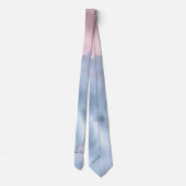 Ombre Monogram Shimmery Roos Gold en Baby Blue Stropdas (Achterkant)