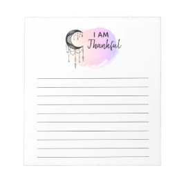 *~* Ombre Moon Boho Gratitude List I AM THANKFUL Notitieblok