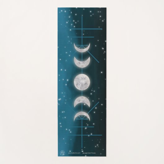 Ombre moons star Yoga instructeur studio leraar Yogamat (Voorkant)