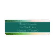 Ombre Multi Blauwgroen Return Address Label