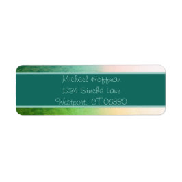 Ombre Multi Blauwgroen Return Address Label