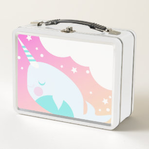 Ombre Narwhal Kleurrijk Magisch Cartoonesk ontwerp