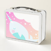 Ombre Narwhale Colorful Magical Cartoon Name (Achterkant)