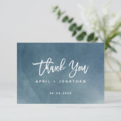 Ombre Niets Fancy Just Love Brush Typografie Bedankkaart (Staand voorkant)