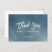 Ombre Niets Fancy Just Love Brush Typografie Bedankkaart (Voorkant / Achterkant)