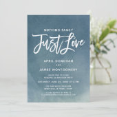 Ombre Niets Fancy Just Love Brush Typografie Kaart (Staand voorkant)