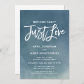 Ombre Niets Fancy Just Love Brush Typografie Kaart (Voorkant / Achterkant)