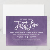 Ombre Niets Fancy Just Love Brush Typografie Kaart (Voorkant / Achterkant)