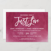 Ombre Niets Fancy Just Love Brush Typografie Kaart (Voorkant / Achterkant)