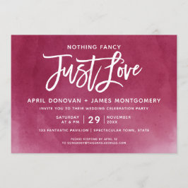 Ombre Niets Fancy Just Love Brush Typografie Kaart