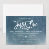 Ombre Niets Fancy Just Love Brush Typografie Kaart (Voorkant / Achterkant)
