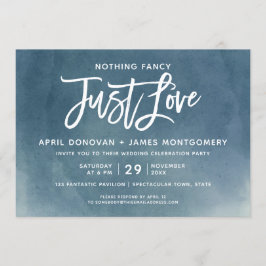 Ombre Niets Fancy Just Love Brush Typografie Kaart