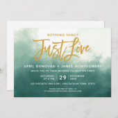 Ombre Niets Fancy Just Love Brush Typografie Kaart (Voorkant / Achterkant)