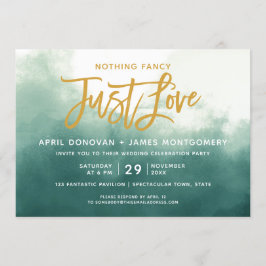 Ombre Niets Fancy Just Love Brush Typografie Kaart